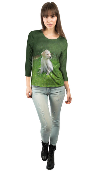 Young Golden Lab Womens 3/4 Sleeve
