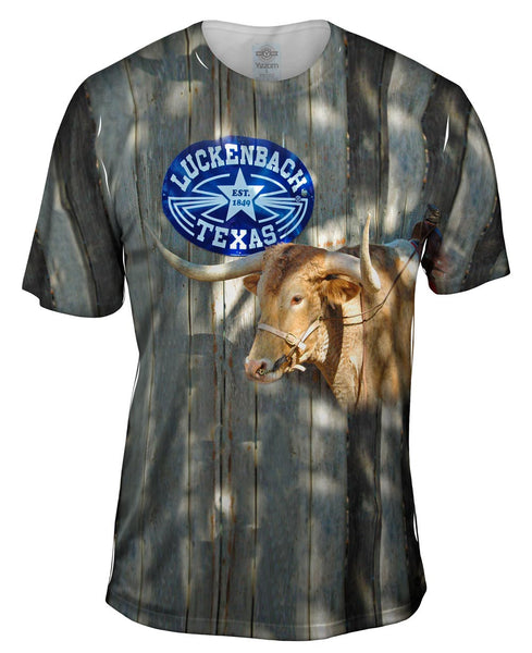 Luckenbach Texas Bull Mens T-Shirt