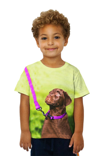 Kids Obedient Chocolate Lab&nbsp;Kids T-Shirt