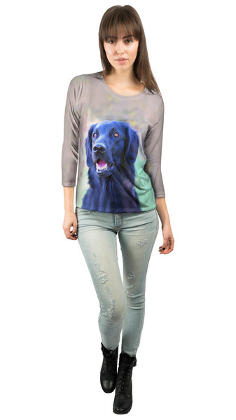 Happy Black Lab Womens 3/4 Sleeve