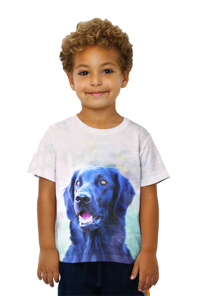 Kids Happy Black Lab Kids T-Shirt