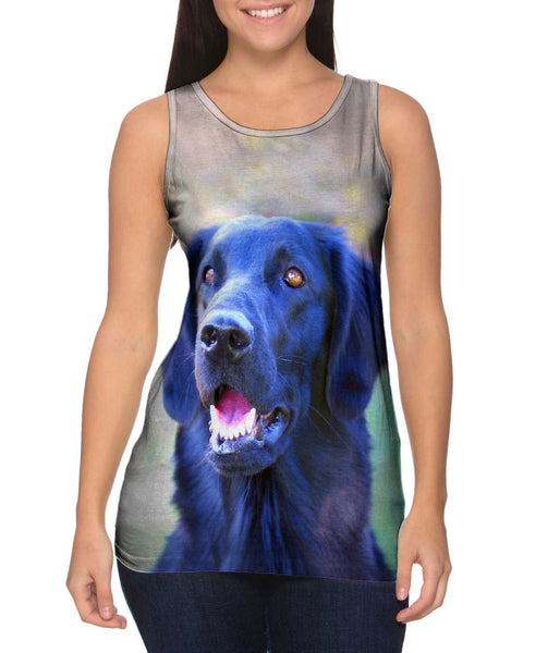Happy Black Lab Womens Tank Top