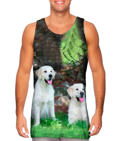 White Lab Buddies Mens Tank Top