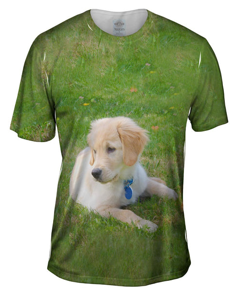 Golden Lab Puppy Relaxing Mens T-Shirt