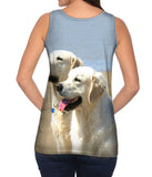 Golden Labs At Beach