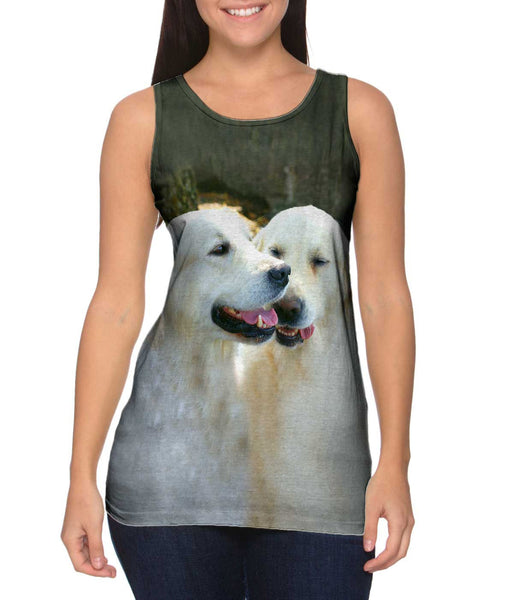 Golden Lab Twins Womens Tank Top