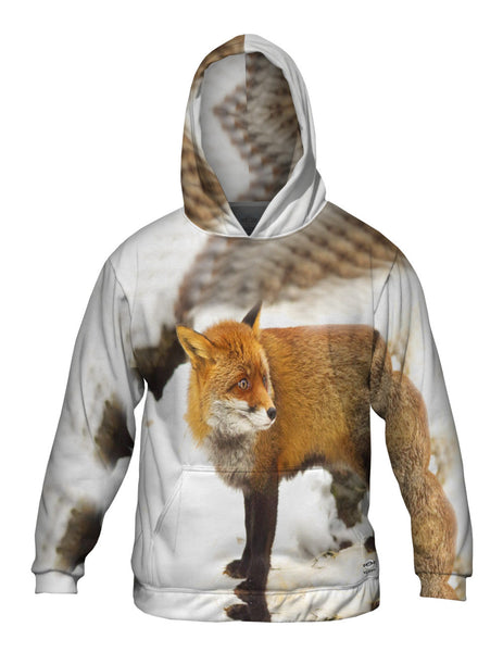 Orange Fox Mens Hoodie Sweater