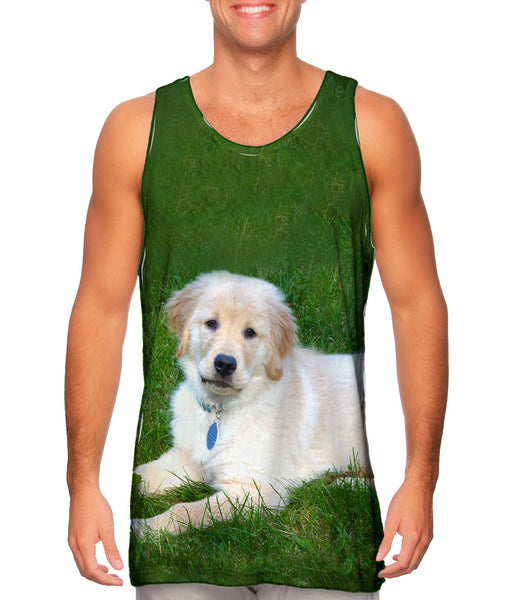 Golden Lab Lays About Mens Tank Top