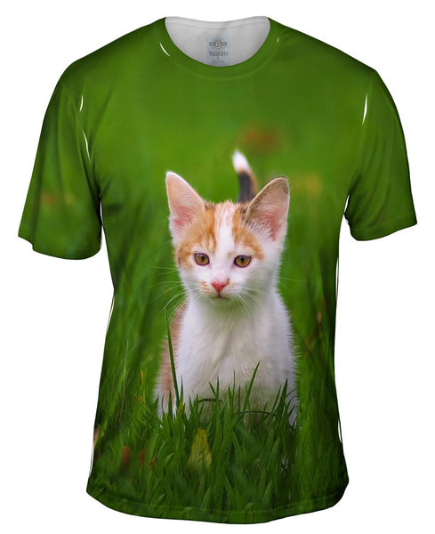 Cute As A Button Kitty Cat Mens T-Shirt