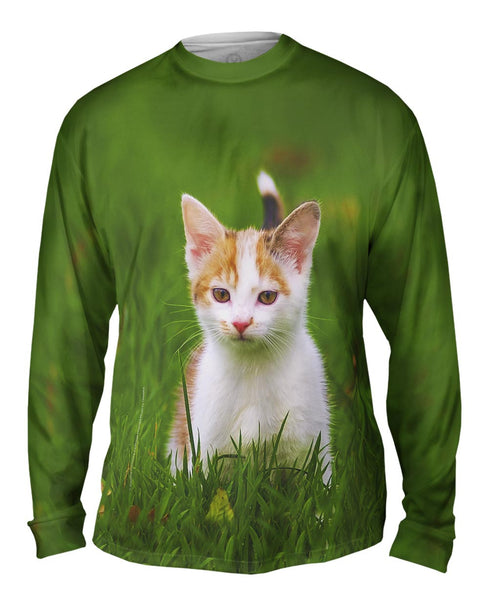 Cute As A Button Kitty Cat&nbsp;Mens Long Sleeve
