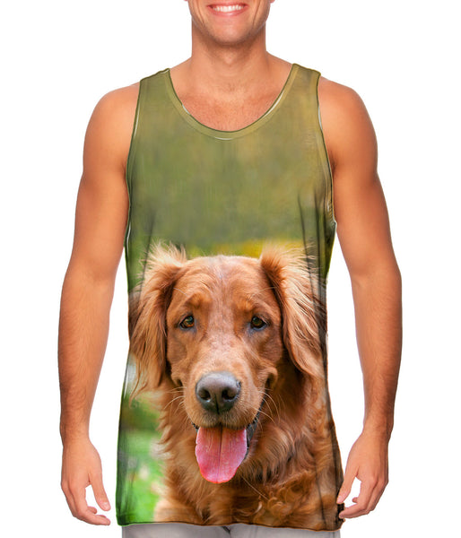 Shaggy Eared Golden Lab&nbsp;Mens Tank Top