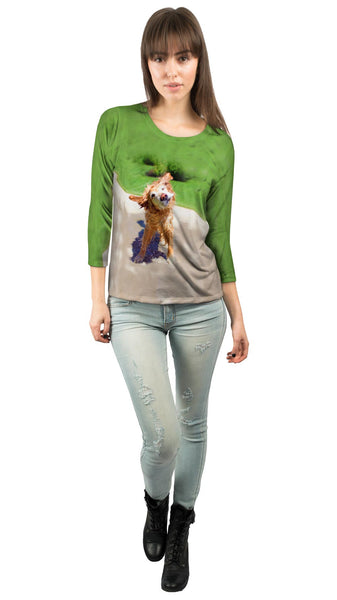 Golden Lab Aqua Shake Womens 3/4 Sleeve