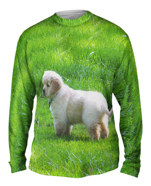 Furry Ball Golden Lab Mens Long Sleeve