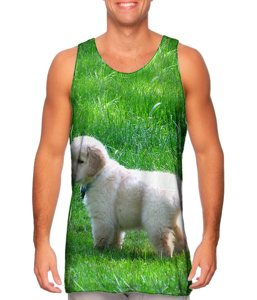 Furry Ball Golden Lab Mens Tank Top