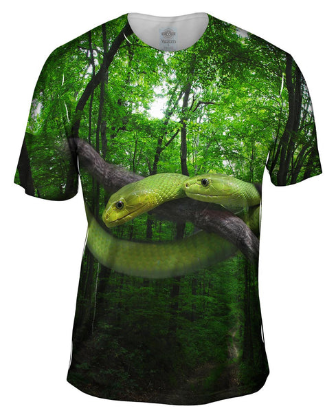 Green Snake Slither Mens T-Shirt