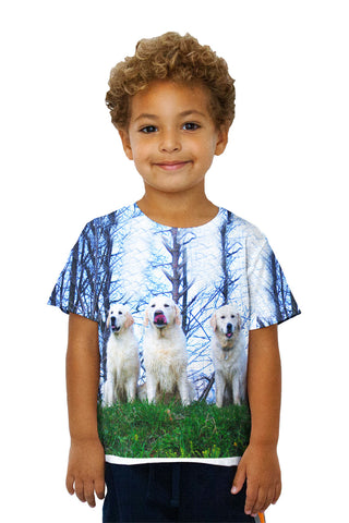 Kids Three White Labs