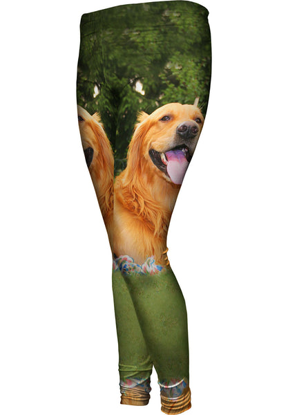 Golden Lab With Rope Toy Womens Leggings