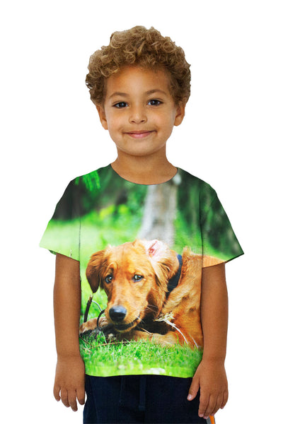 Kids Golden Lab Lost Bone&nbsp;Kids T-Shirt