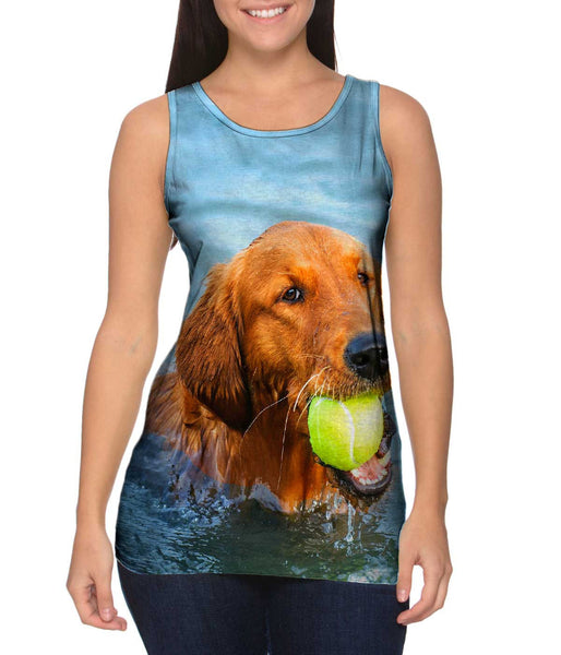 Golden Lab Waterplay Womens Tank Top