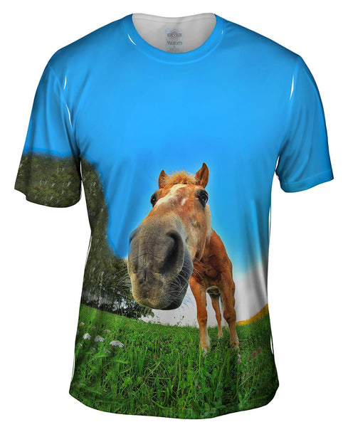 Funny Horse Snout Mens T-Shirt