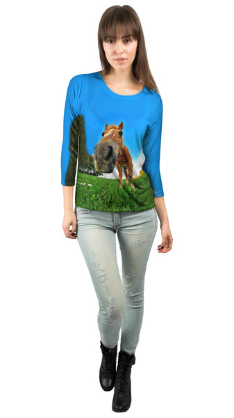 Funny Horse Snout&nbsp;Womens 3/4 Sleeve