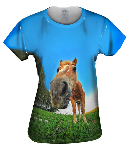 Funny Horse Snout Womens Top