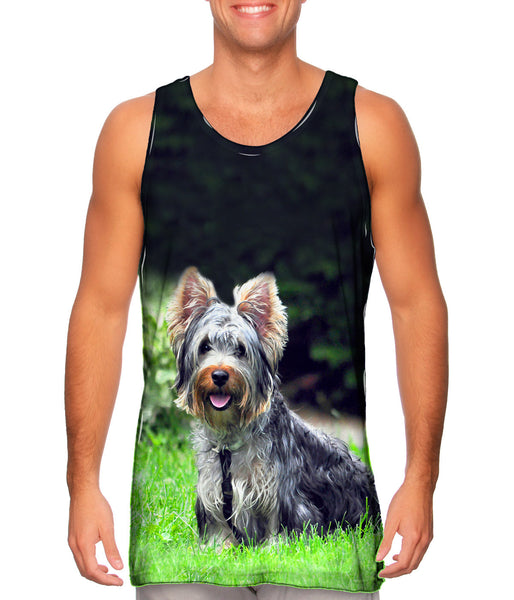 Long Hair Yorkie Loves The Yard&nbsp;Mens Tank Top