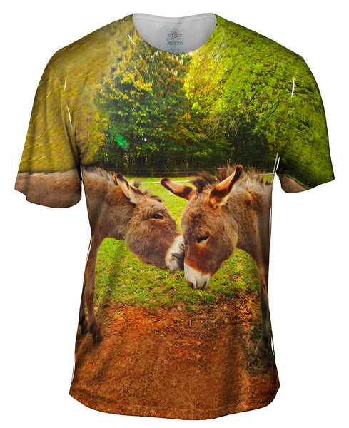Kissing Donkey Mens T-Shirt