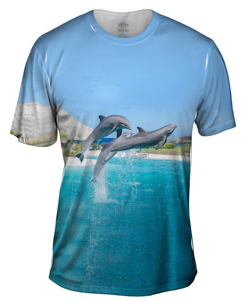 Jumping Dolphin Mens T-Shirt