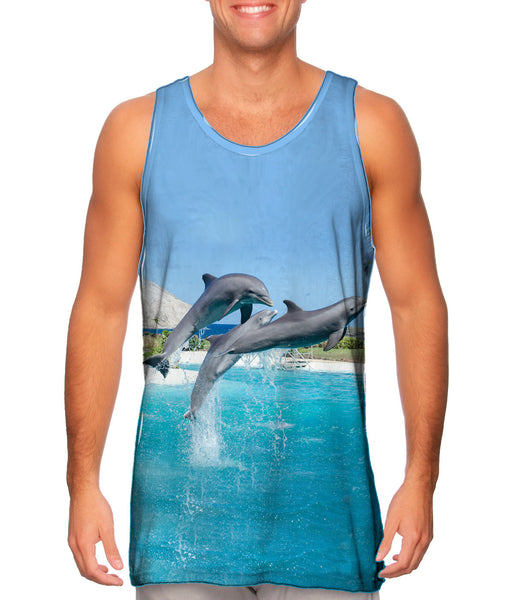 Jumping Dolphin&nbsp;Mens Tank Top