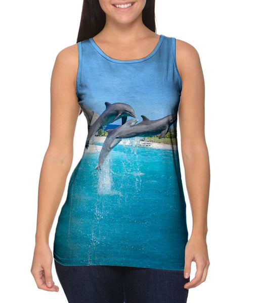 Jumping Dolphin&nbsp;Womens Tank Top