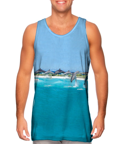 Flipping Dolphin&nbsp;Mens Tank Top