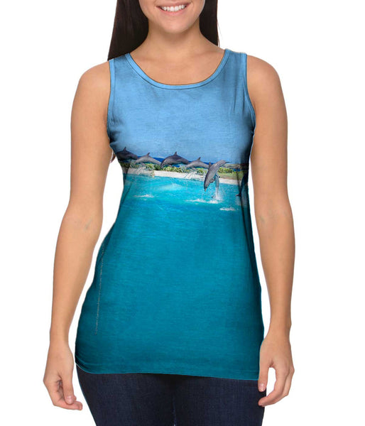 Flipping Dolphin&nbsp;Womens Tank Top