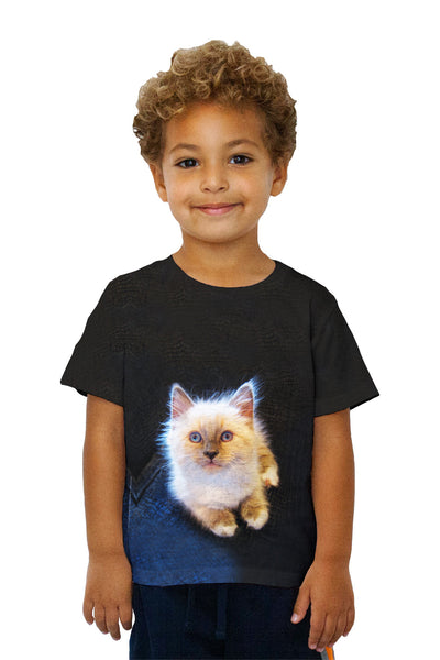 Kids Fluffy Kitty Cat Stare&nbsp;Kids T-Shirt