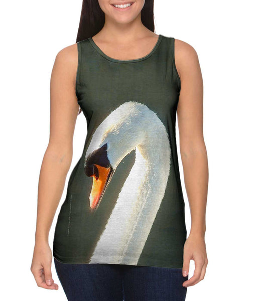 Long Neck Swan Womens Tank Top