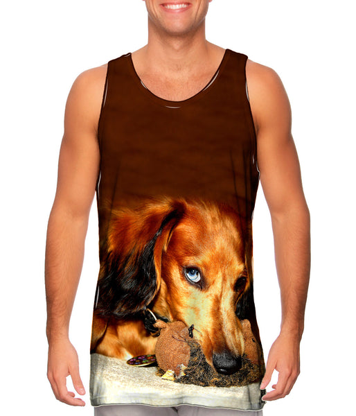 Dachshund With Chew Toy&nbsp;Mens Tank Top