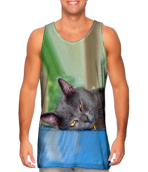Grey Cat Napping&nbsp;Mens Tank Top