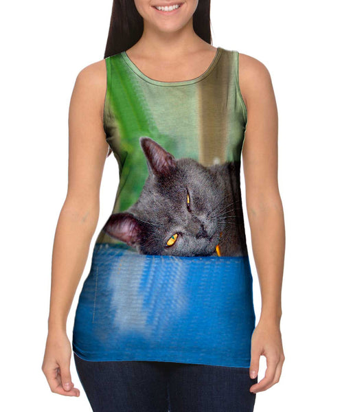 Grey Cat Napping&nbsp;Womens Tank Top