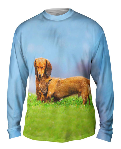 Dachshunds Fuzzy Hug&nbsp;Mens Long Sleeve