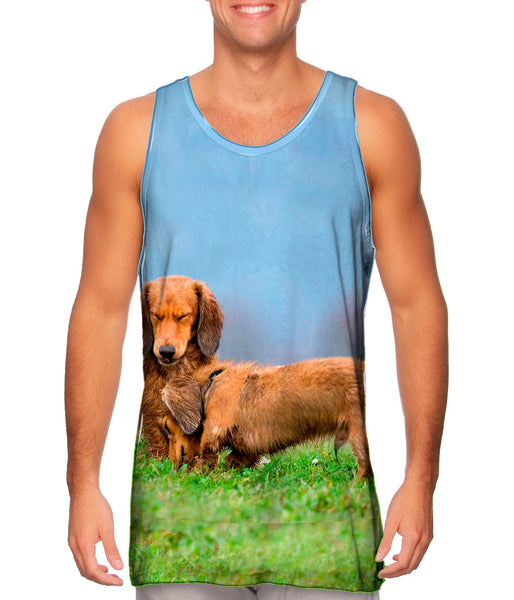 Dachshunds Fuzzy Hug&nbsp;Mens Tank Top
