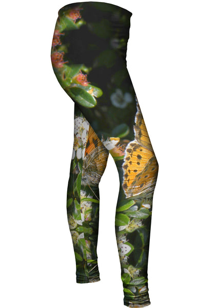 Painted Butterfly Out For A Stroll Womens Leggings
