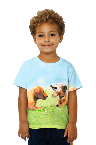 Kids Dachschund Disagreement