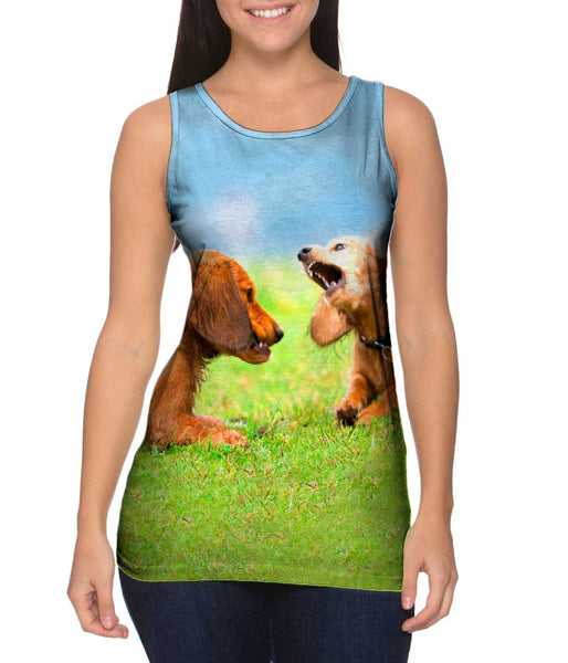 Dachschund Disagreement&nbsp;Womens Tank Top