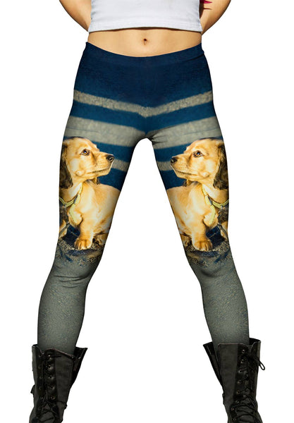 Tiny Dachshund Woof&nbsp;Womens Leggings