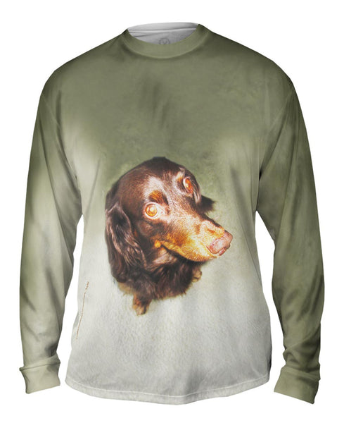 Long Haired Dachshund Glare&nbsp;Mens Long Sleeve