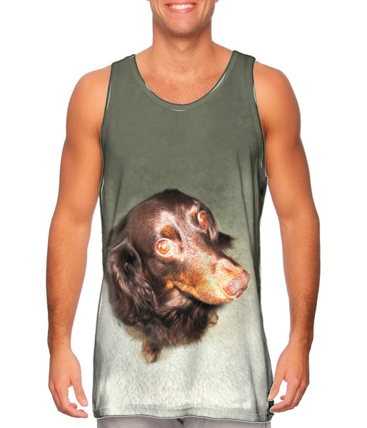 Long Haired Dachshund Glare&nbsp;Mens Tank Top