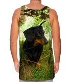 Black Dachshund Backyard