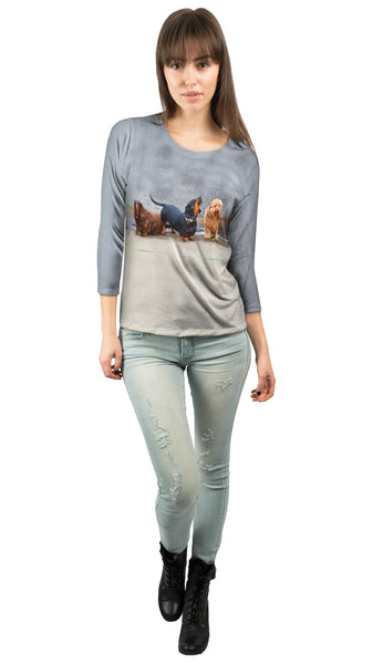 Doggy Pep Rally&nbsp;Womens 3/4 Sleeve