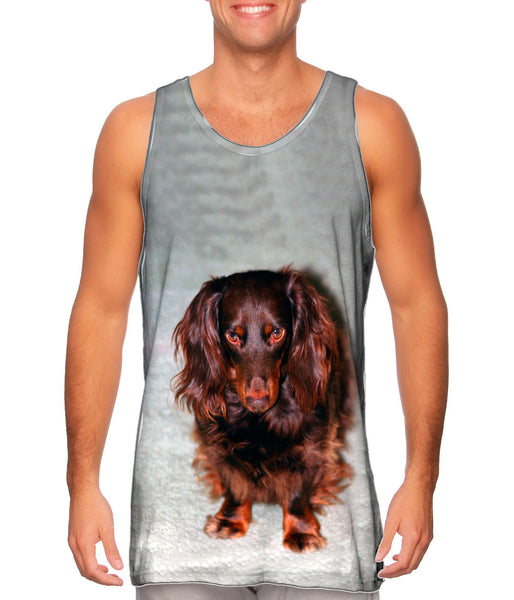 Shy Brown Dachshund&nbsp;Mens Tank Top
