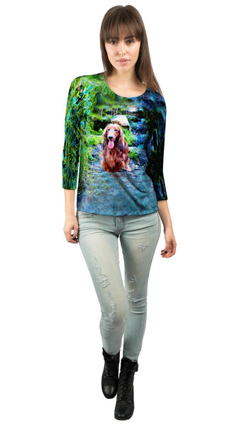 Dachshund In Forest&nbsp;Womens 3/4 Sleeve